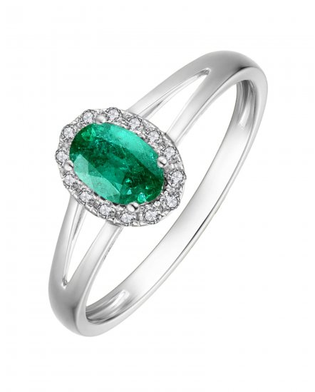 OVAL COLORED STONE DIAMOND RING (VR407)